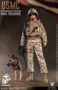 1:6 Scale Flagset USMC Dog Trainer 12" Female Action Figure 73042 - Picture 1 of 16