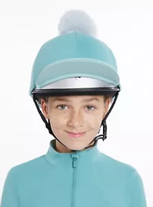 Sombrero LeMieux Pom Seda - Laguna/Aqua | Talla Única, Cuatro Vías Elástico, Pico Contraste - Imagen 1 de 4