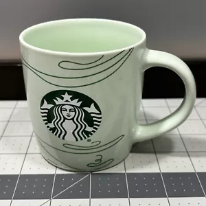 Starbucks Green Ribboned Mug Coffee Tea Ceramic 12oz 2020 Microwave & DW Safe NM - Picture 1 of 11