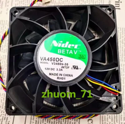 1PC Nidec V34809-35 12038 12V 3.3A 12cm Chassis server cooling fan - Image 1 of 4