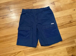 Columbia PFG Cargo Outdoor Fish Blue Shorts Youth Boys Tag Large - Fits 28 x 9 - Picture 1 of 12
