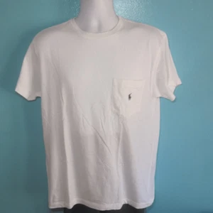 VINTAGE Polo Sport L Ralph Lauren 90's White Cotton Tee Mens Sz LARGE 40" Chest - Picture 1 of 10