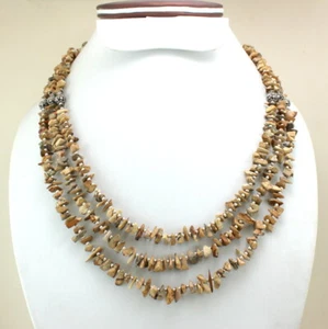 Collana pietra preziosa diaspro naturale fatta a mano perline moda gioielli tradizionali - Foto 1 di 2