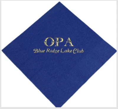 100 personalized beverage napkins wedding  graduation party birthday custom - Image 1 of 4