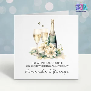 Personalised Anniversary Card, Wedding anniversary card - Picture 1 of 3
