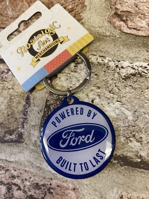 Ford Built To Last Keyring, Epoxy on 40mm stainless steel disc. Official Product