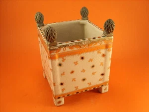 VASO PORCELLANA DIPINTO A MANO CRISTINE CANO BY NELSON RIFINITO ORO ZECCHINO E B - Picture 1 of 4