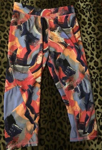 adidas girls pink design leggungs size L 12/14 - Picture 1 of 2