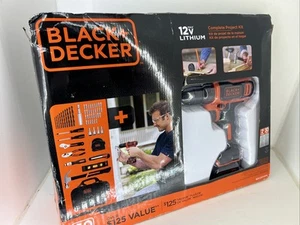 BLACK+DECKER 12V Trapano e Kit Attrezzi Casa 60 Pezzi Nuovo In Scatola Sigillata - Foto 1 di 4