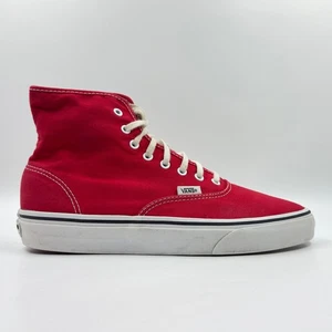 Vans Authentic High Herren-Sportschuhe rot Canvas UK-Größe 7 - Bild 1 von 12