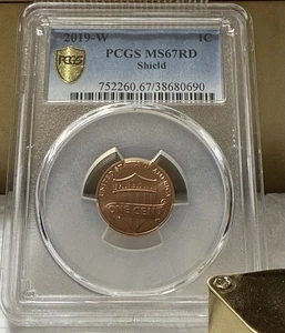 2019 W Lincoln Shield Cent PCGS MS67RD - FREE SHIPPING / Low Mintage Must Have! - Picture 1 of 5