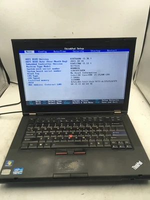 LENOVO THINKPAD T420 - BOOTS TO BIOS - INTEL I5 2520 - NO RAM - READ DESCRIP-BB - Image 1 of 4