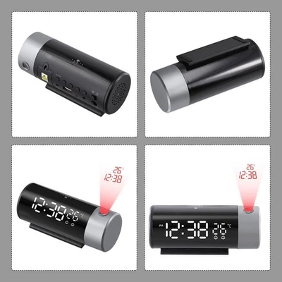 LED Projection Alarm Clock with Built in Temperature Monitoring Functionality - Image 1 of 4