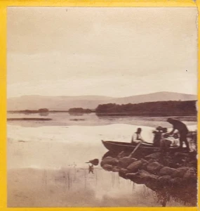 Wilson stereoview photo stereo Loch of Park near Aberdeen Scotland UK 1865 - Picture 1 of 3