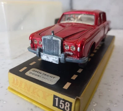 Dinky Toys 158 Rolls Royce Silver Shadow - Rojo metálico - Buen original en caja Foto 1 de 4