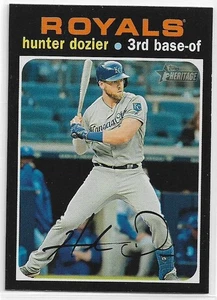 Topps Heritage Hunter Dozier #487 2020 impresión corta Kansas City Royals SP - Imagen 1 de 2