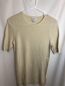 Claudia Schiffer x TSE Silk & cashmere Short sleeve Sweater sz L The Real Real - Picture 1 of 5