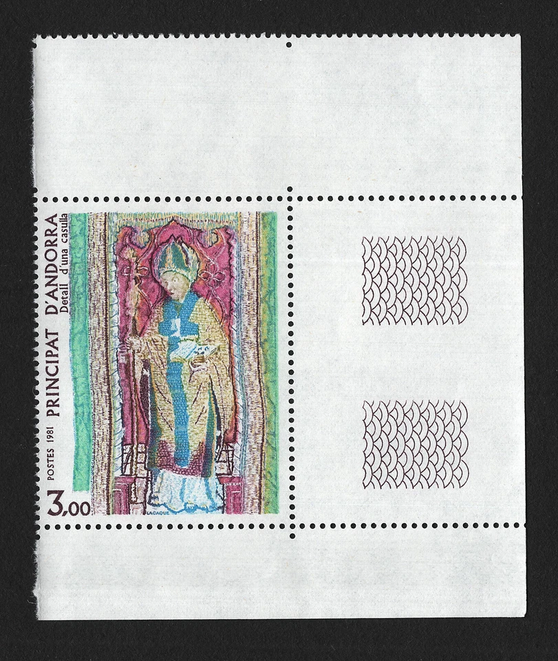 OPC 1981 French Andorra 3fr St Martin Tapestry Margin Sc#291 MNH 33386 - Image 1 of 1