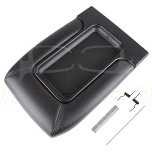 Center Console Arm Rest Cover Lid For 2001-2006 Chevrolet Silverado 1500 Black - Picture 1 of 12