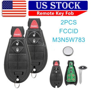 2x New Replacement Keyless Entry Remote Key Fob For Chrysler Dodge Grand Caravan - Picture 1 of 9