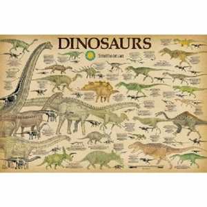 CARTA DE PÓSTER DE DINOSAURIOS SMITHSONIAN 36x24 NUEVO ENVÍO GRATUITO - Imagen 1 de 1
