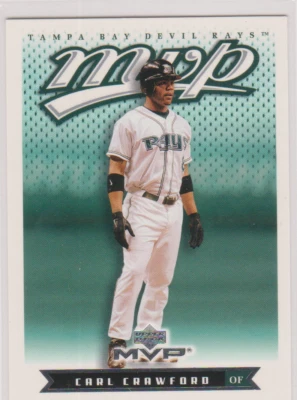 Carl Crawford Devil Rays Outfield 2003 Upper Deck "MVP" Card #199 Mint-Near Mint - Image 1 of 3