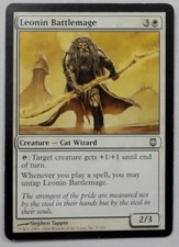 MAGIC THE GATHERING MTG 2004 DARKSTEEL WHITE LEONIN BATTLEMAGE CREATURE CARD