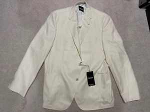CHAQUETA BLAZER HUGO BOSS CREMA CORTE REGULAR TALLA 46, UE 56 NUEVA PRECIO DE VENTA SUGERIDO POR EL FABRICANTE 645 £ - Imagen 1 de 7