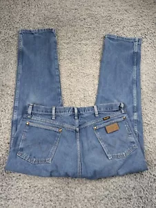 Jeans Wrangler vintage uomo 38x30 blu denim dritto cowboy invecchiato casual - Foto 1 di 9