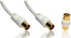 CDL Micro Gold TV Coax Aerial Cable Lead Wire (M-M) 10m 33 ft