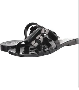 $50 Sam Edelman Women's Bay Logo Emblem Jelly Slide Sandals Shoes - Picture 1 of 7
