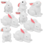 8 sztuk Biała żywica syntetyczna Ozdoba królika Zabawka Figurka Mini Królik Posągi