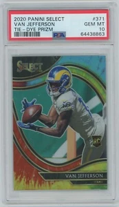 2020 Panini Select Van Jefferson Tie-Die Prizm PSA 10 14/25 - Picture 1 of 2
