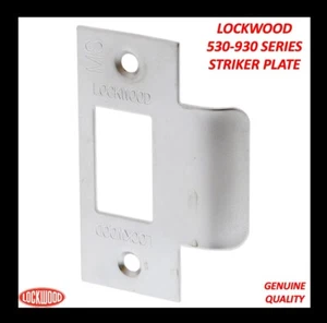 Lockwood Satin Chrome Strike plate Door Lock Latch Striker 530 930 Entrance Set - Picture 1 of 2