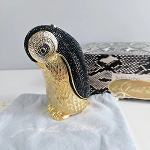 Borsa a tracolla Judith Leiber Museum Timida Pinguino Cristallo Swarovski Minaudiere - Foto 1 di 12