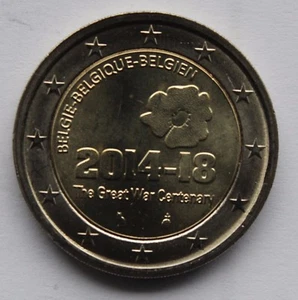 BELGIUM - 2 € Euro commemorative coin 2014 - 100 Anniv. of Begin of World War I - Picture 1 of 1