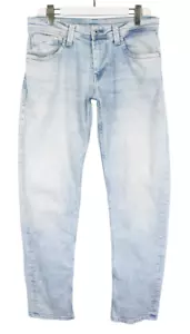 Pantalones de mezclilla PEPE JEANS regulares Cash para hombre W31/L32 azul claro cremallera descolorida - Imagen 1 de 14
