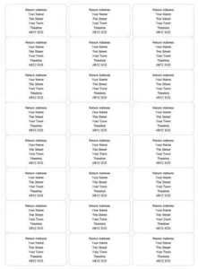 Personalised Address Labels / Stickers Pre Printed 24 Per Sheet (64 x 33.9mm) - Picture 1 of 3