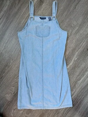 Винтажное джинсовое платье Karen Scott хлопок светло-голубой цвет стирка размер M - Изображение 1 из 4
