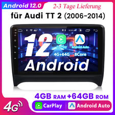 Android12 de 9"" para Audi TT 2 2006-2014 radio de coche WIFI Navi Carplay 4G GPS BT 4+64G
