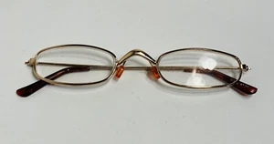 Vintage reading glasses, Skinny Gold Orange unknown Prescription Good Condition - Picture 1 of 7