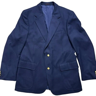 Chaqueta Blazer English Manor 41 R Para Hombre 100% Lana Botones Dorados Azul Marino De Colección Foto 1 de 4