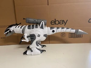 Wow Wee Roboraptor White Black Interactive Dinosaur 26.5" Robot w/Remote Control - Picture 1 of 9