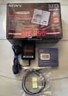 Vintage BLUE Sony MZ-R90 MD Player/Recorder Portable Minidisc Walkman - Tested