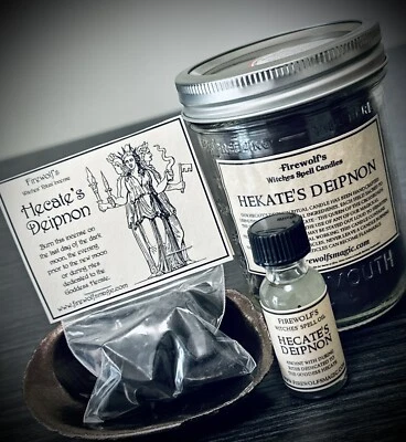 Свеча богини Гекаты Дейпнон, ритуальное масло, благовония, ручная работа, колдовство - Изображение 1 из 4