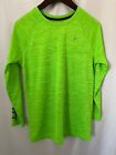 Old Navy Active Green Static Print "Never Quit" Long Sleeve Go-Dry Athletic Tee