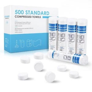 500 Pieces Disposable Compressed Towels Compact Travel Coin Tissue Soft Compr... - Picture 1 of 7