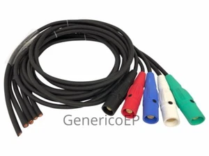 GENERICO CAM LOK #2 EISL TYPE POWER/ GENERATOR CABLE 100A 10ft TAILS MMMMM - Picture 1 of 1