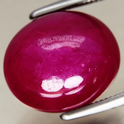 8.49ct t.w 11.6x9.7mm Oval Cab Natural Red Ruby Johnsal, Africa - Image 1 of 4
