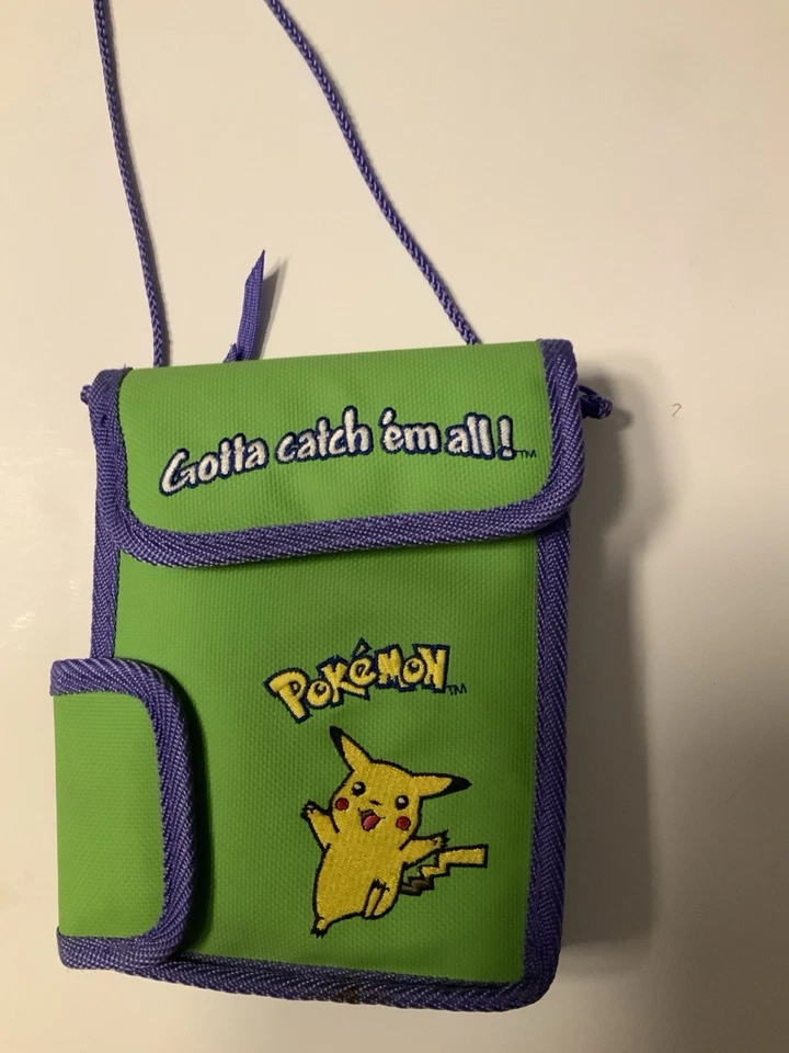 Чехол для переноски Pokemon Nintendo GameBoy дорожная сумка Pikachu винтажный зеленый РЕДКИЙ! 🔥 - Изображение 1 из 3